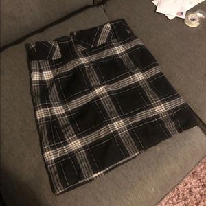 Black & Gray Plaid Jacob Mini Skirt